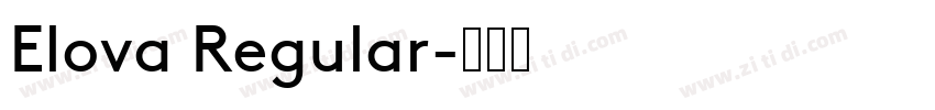 Elova Regular字体转换